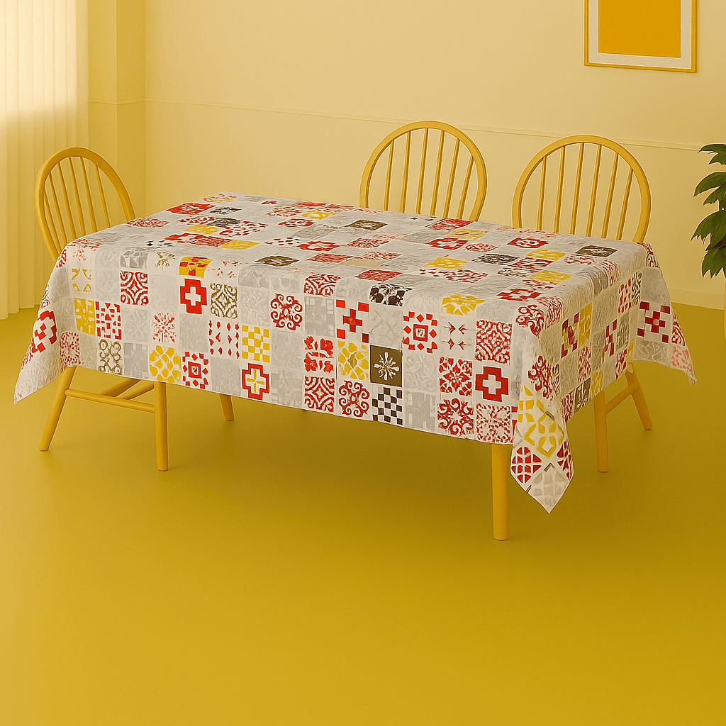 Toalha De Mesa Termica Azulejo Vermelho